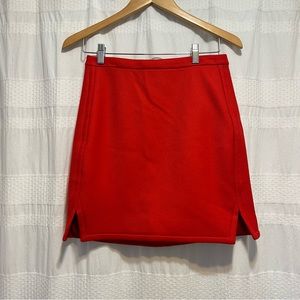 Beautiful Lollipop Red 100% Wool J Crew Skirt